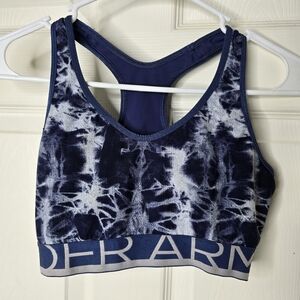 Under Armour Blue and‎ White Sports Bra Womens S